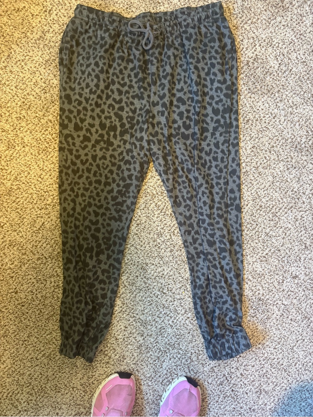 Danskin Grey Leopard-Print Joggers